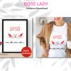 Boss Mama Digital Design – High-Quality Transparent PNG for Print on Demand