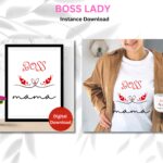Boss Mama Digital Design – High-Quality Transparent PNG for Print on Demand