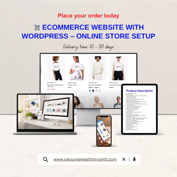 ECommerce Website with WordPress– ONLINE STORE