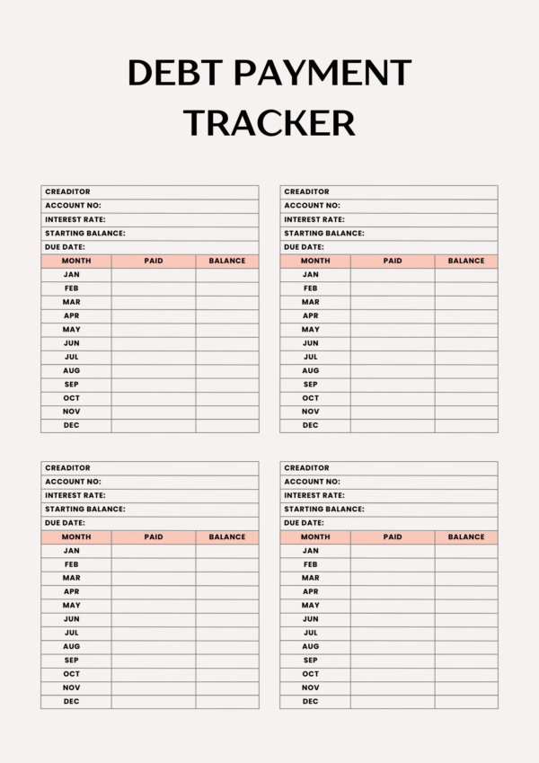 Printable Budget Planner