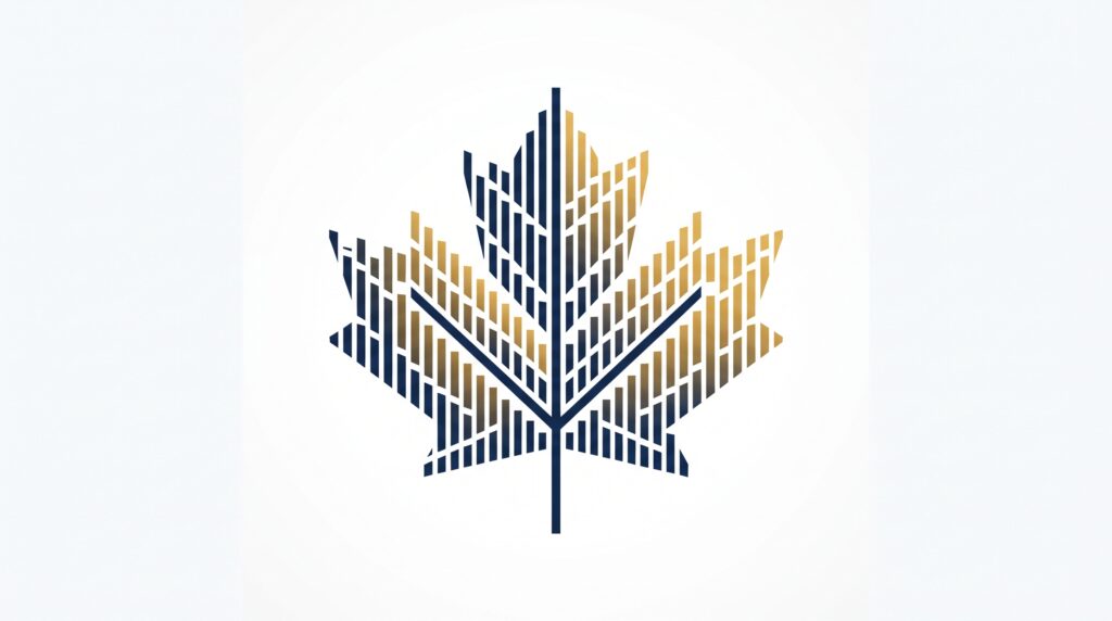 Maple leaf formed bar chart